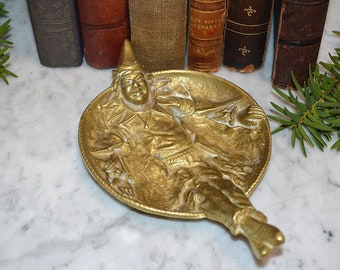 Vintage Brass Jester Clown Trinket Dish Decorative Glo Mar Artworks