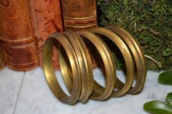 Antique French Set Of 5 Gilded Bronze Drapery Rings Hardware Etsy