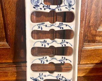 Antiker Meissen Untersetzer Blaue Zwiebel Handbemaltes Porzellan 1900