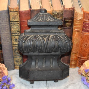 Antique German Black Forest Pediment Architectural Finial Topper Carved Wood