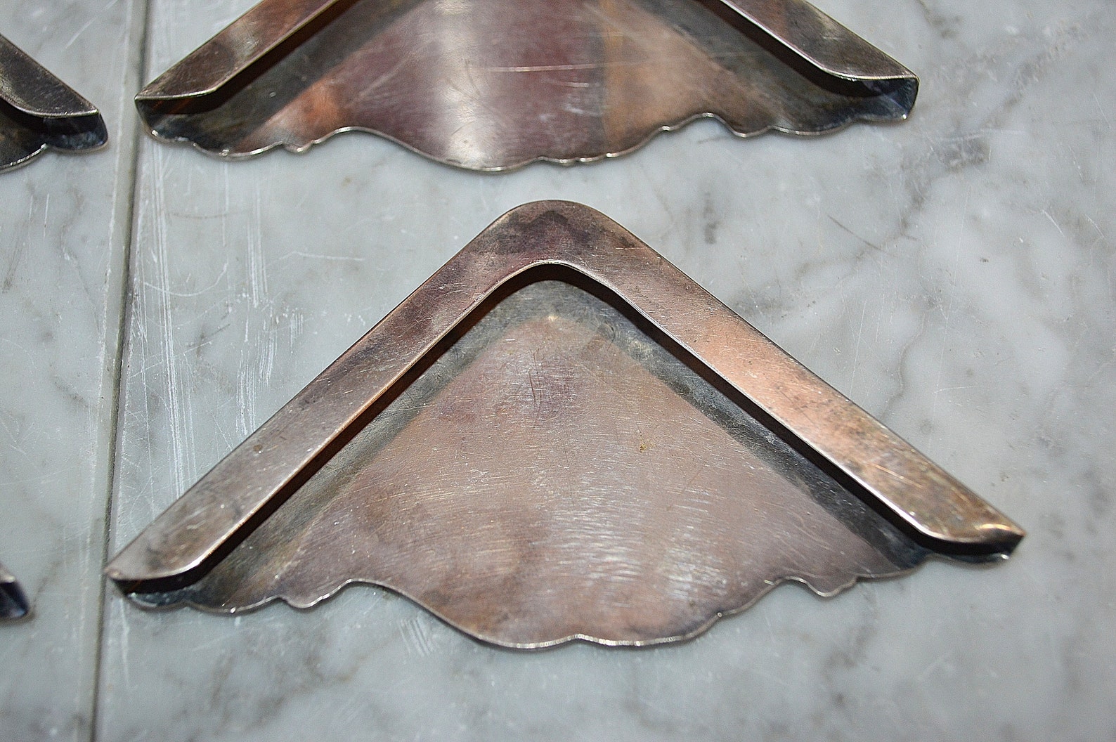 Antique Sterling Silver Blotter Corners Set of 4 Art Nouveau Etsy