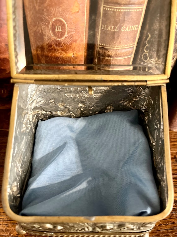 Antique French Brass Jewelry Watch Casket Footed Box … Gem