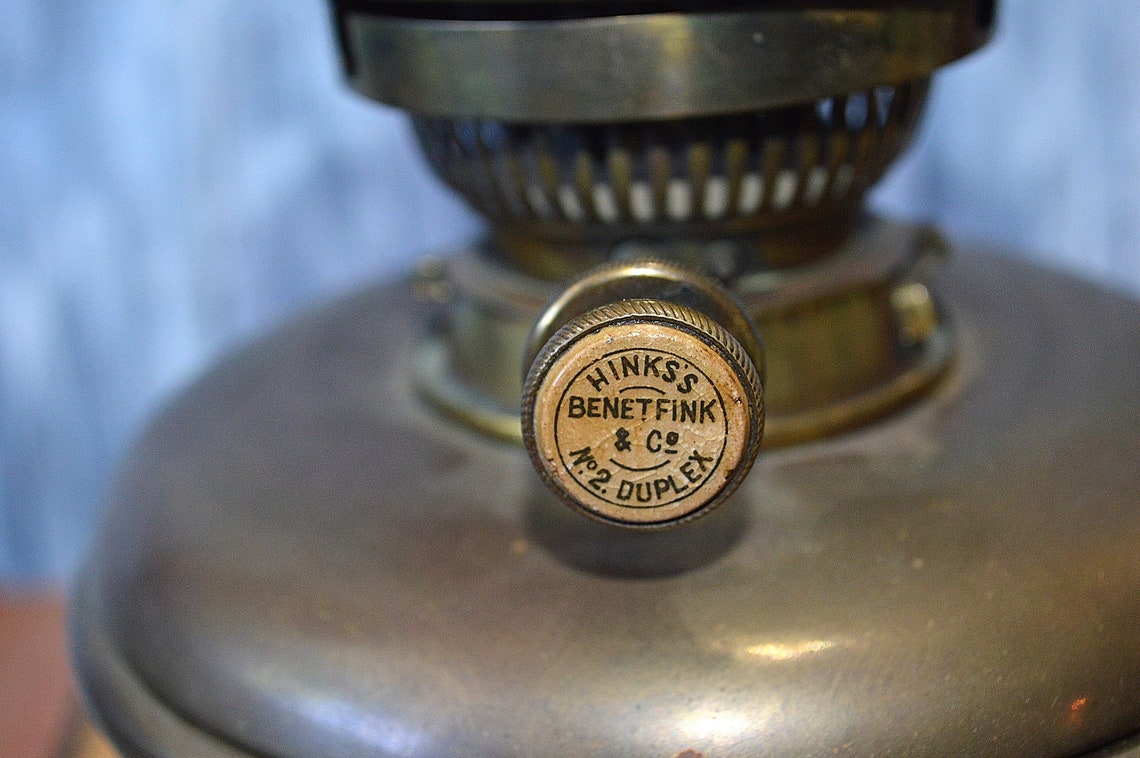 Antique Brass Oil Lamp Hinks And Sons No. 2 Duplex Cherubs Etsy