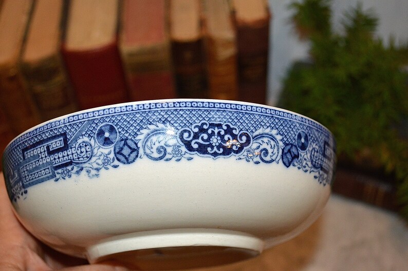 Rare Antique Blue Willow Soap Dish Strainer Drain Bowl Etsy