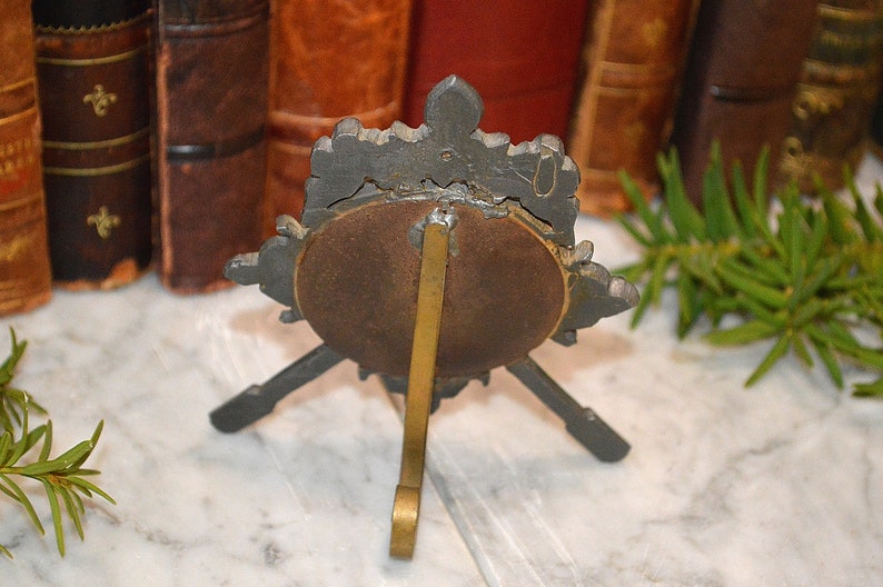 Antique German Pocket Watch Holder Pewter Cherubs Display Etsy