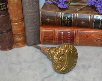 Antique Ornate Brass Handle Knob Umbrella Cane