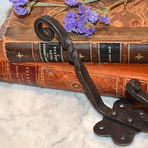 Antique Rustic French Forged Cast Iron Twist Hook Hardware