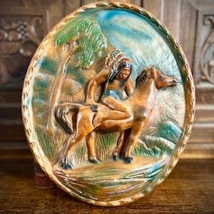Antique Chalkware Indian - Etsy Antique Chalkware Indian - Etsy