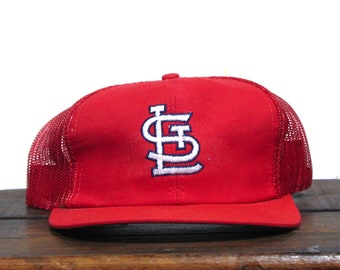 Vintage 80s St. Louis Cardinals Cards Missouri MLB Snapback Trucker Hat Baseball Cap