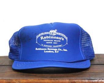 Vintage USA Made Kentucky Police Solid Black Strap Back Baseball Hat OSFM Adults