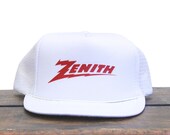 Vintage Trucker Hat Snapback Hat Baseball Cap Zenith Radio Logo Electronics TV Aplliance