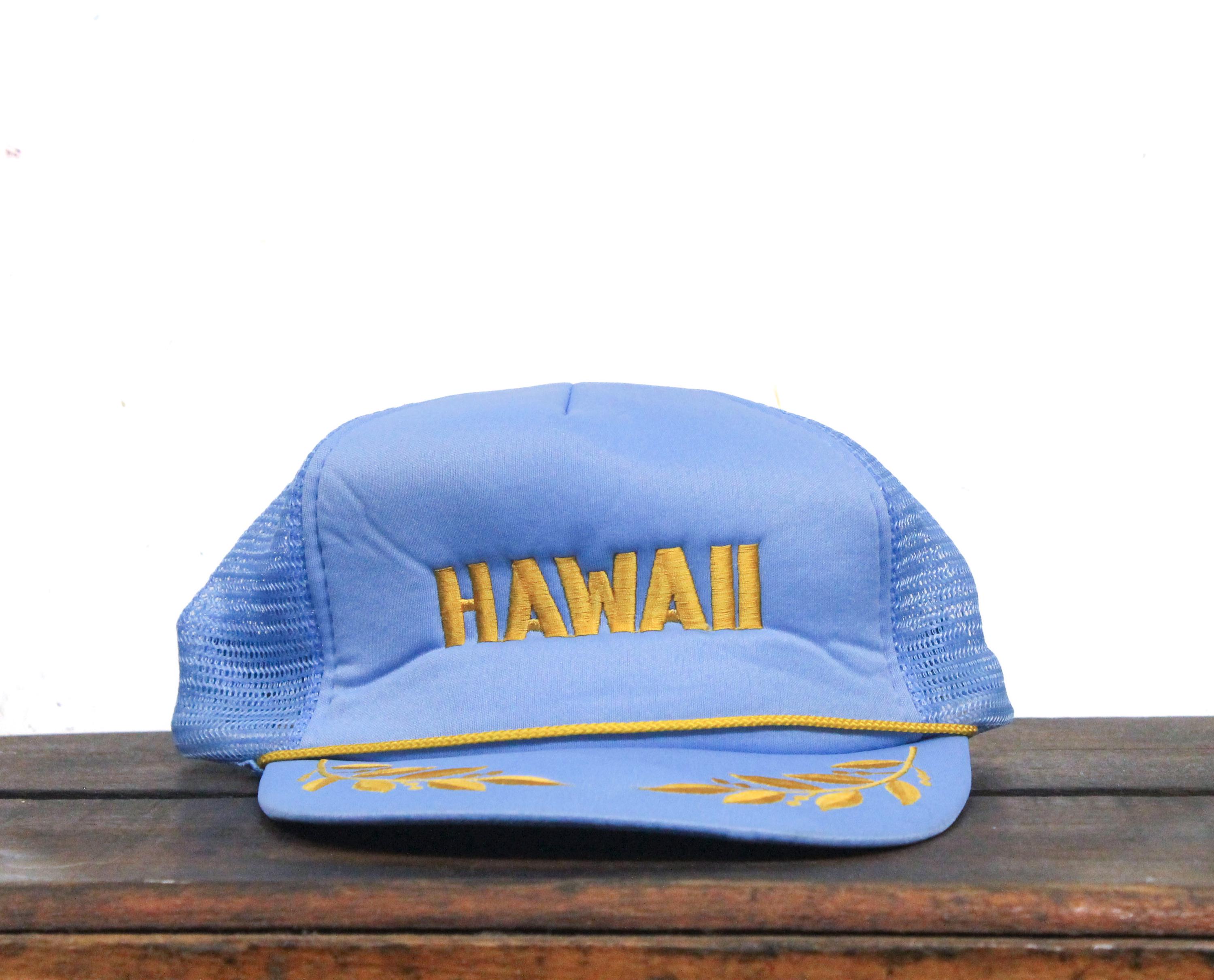 Blue Hawaii 1980’s Trucker Hat 80s Nylon Hawaii Trucker Hat – Plum Garments main image 4