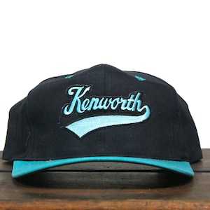 Vintage Snapback Trucker Hat Baseball Cap Kenworth Semi Truck 18 Wheeler Big Rig Tractor Trailer Script Logo