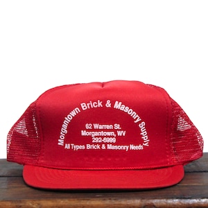 Vintage Trucker Hat Snapback Baseball Cap Morgantown Brick & Masonry Supply West Virginia WV Building Materials