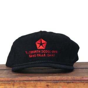 Vintage velours côtelé Ellsworth Dodge BMW voiture concessionnaire camion concessionnaire Chrysler Plymouth Jeep Mopar Idaho Falls Trucker Hat casquette de baseball à lanière