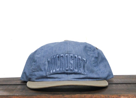 Vintage 90s Washed Out Unstructured Strapback Hat Baseball Cap 