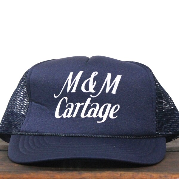 Vintage Trucker Hoed Snapback Baseball Cap M &M Cartage Bedrijf Trucking Hauling Service Dump Truck