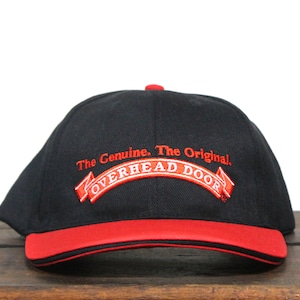 Vintage 90s Strapback Hat Baseball Cap The Genuine Original Overhead Door Metal Rollup Garage Doors
