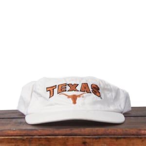 Vintage Distressed Beater 90s University Of Texas Austin Longhorns College NCAA Unstructured Strapback Hat Baseball Cap