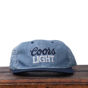 Vintage 90er Jahre Denim Jean Coors Light Beer The Silver Bullet Colorado Rockies Snapback Hat Baseball Cap