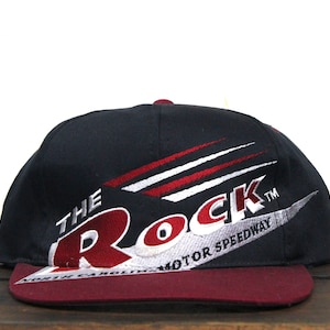 Vintage The Rock North Carolina Motor Speedway Winston Cup Nascar Racing Trucker Hat Snapback Baseball Cap USA Made