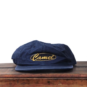 Vintage jaren 90 kameelsigaretten tabak roken Mac Demarco-stijl baseballcap met ongestructureerde hoed strapback