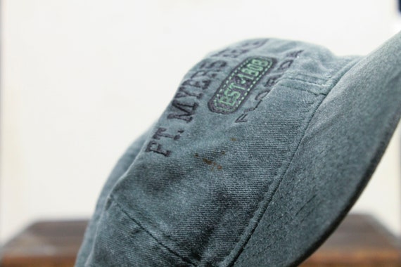 Vintage 90s Distressed Washed Out Green Ft Meyers… - image 4