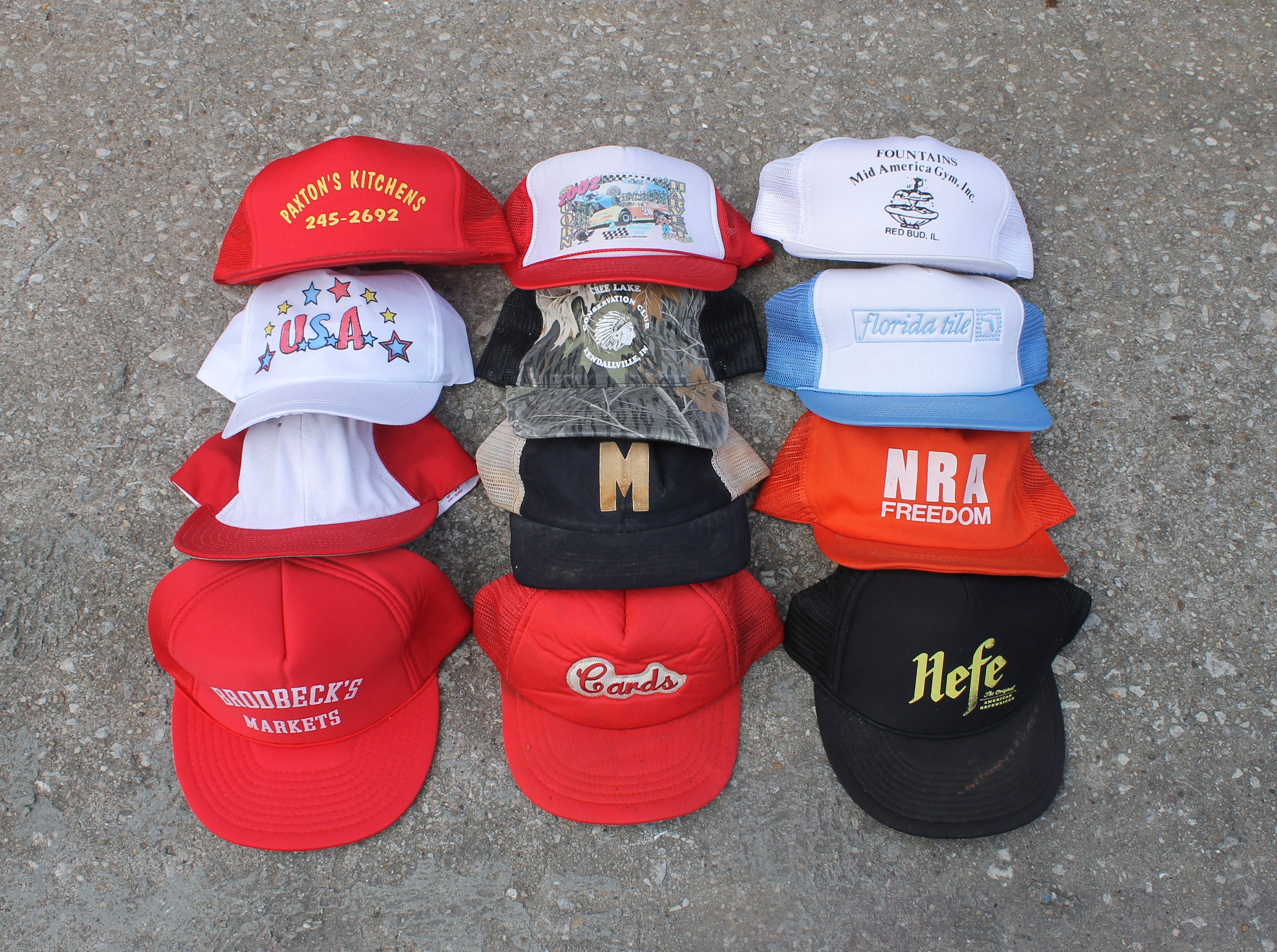 Vintage Trucker Hat Variety Pack One Dozen Random Snapback
