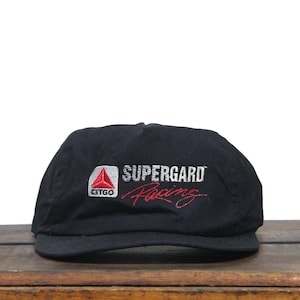 Vintage 90s Citgo Supergard Racing Team Gas Station Motor Oil Nascar Snapback Trucker Hat Baseball Cap