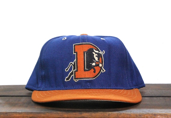 Vintage 90s Durham Bulls Minor League MILB Team Atlanta Braves Pro Line  Wool Fitted Hat Baseball Cap 7 1/2 Made in USA 