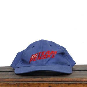 Vintage Distressed 90s Team Penske Racing Team Indy Car Nascar Truck Rental Strapback Hat Baseball Cap