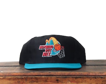 Vintage 90s Nothing But Net Basketball McDonalds Fast Food Burgers Golden Arches Snapback Hat Baseball Cap