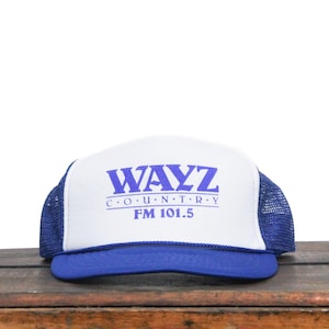 Vintage Snapback Trucker Hat Baseball Cap WAYZ 101.5 FM Country Music Stereo Radio Station Broadcast Channel Hagerstown MD Maryland