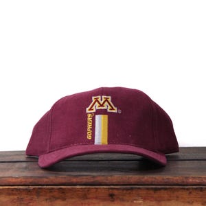 Vintage 90s UM University Of Minnesota Golden Gophers Football NCAA College Snapback Hat Baseball Cap