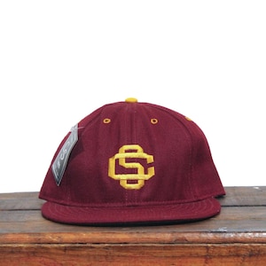 Vintage 90s USC University Of Southern California Trojans College School NCAA Wool Fitted Hat Baseball Cap 6 7/8 Small Made In USA