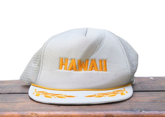 Vintage Trucker Hat Snapback Baseball Cap Classic Hawaii Captain
