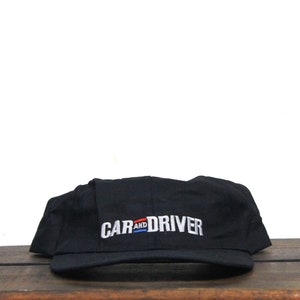 Vintage 90s Car And Driver Car Magazine Publication Truck Vehicle Reading Unstructured Strapback Hat Baseball Cap