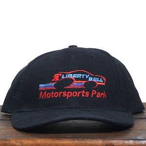 Vintage Y2K Liberty Bell Motorsports Park Racetrack Trucks Cars Racing Nascar Pennsylvania Strapback Hat Baseball Cap