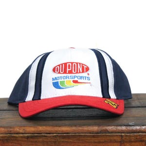 Vintage 90s Jeff Gordon Dupont Refinish Racing Automotive Car Paint Motorsports Nascar 24 Rainbow Strapback Hat Baseball Cap