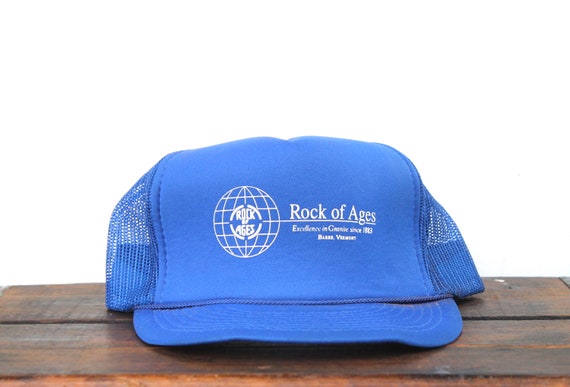Vintage Trucker Hat Snapback Hat Baseball Cap Rock