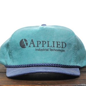 Vintage Washed Out Snapback Trucker Hat Baseball Cap Applied Industrial Technologies Factory Assembly Plant