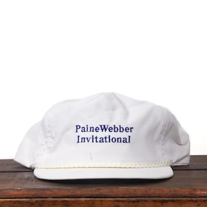 Vintage Strapback Trucker Hat Baseball Cap Paine Webber Invitational Golf Classic Tournament Investment Banking Finance Made In USA