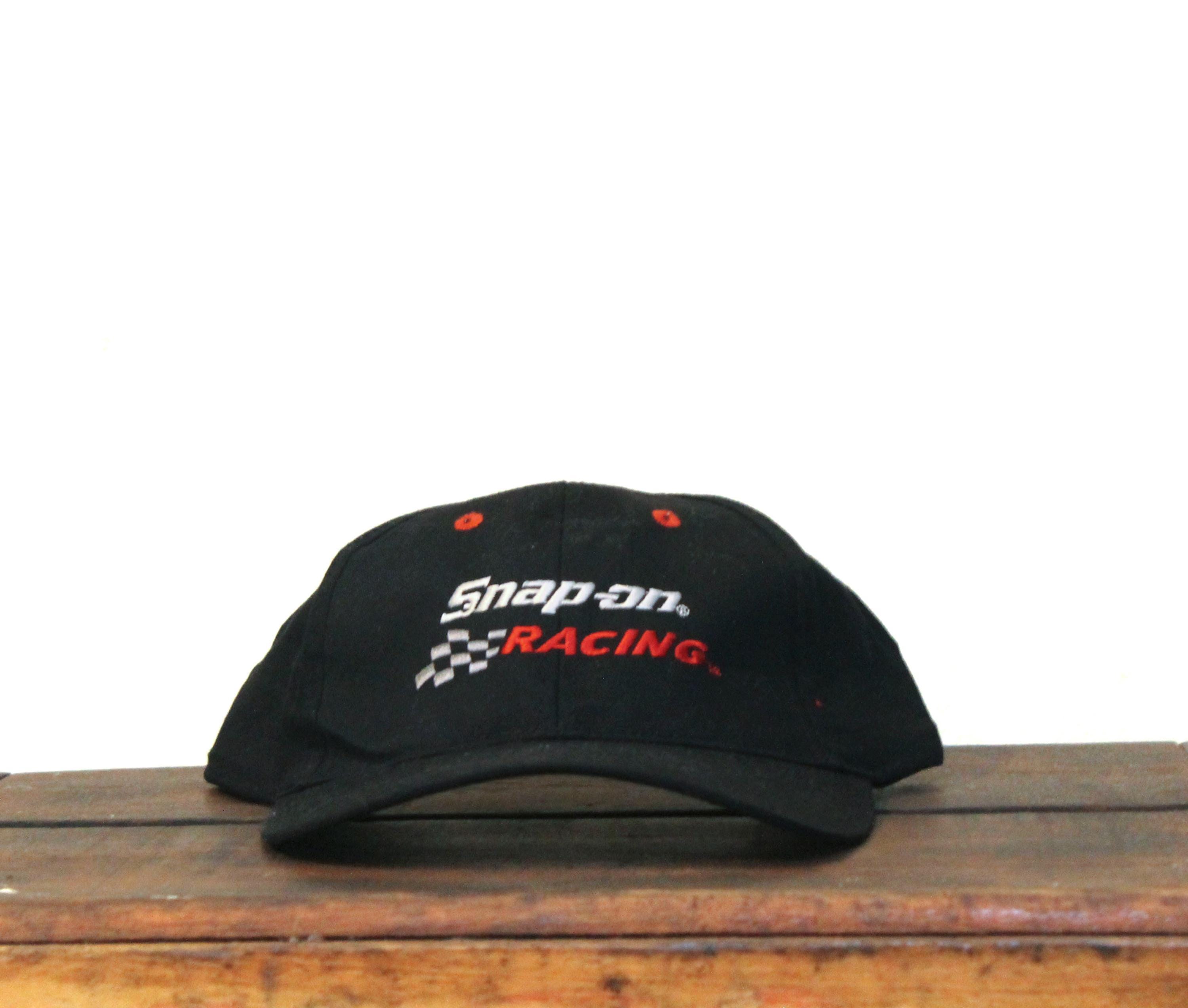 Snap-On Tools Embroidered Patch Flat Bill Mesh Snapback Hat Cap Black Racing 80s Vintage Snap On Racing Rope Snapback Black Hat 90s Cap  main image 4