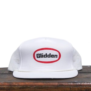 Vintage Glidden House Bucket Paint Wall Painter Trucker Hat Snapback Baseball Cap