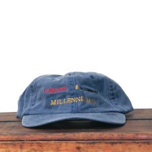 Vintage Washed Out 90s Marriott OV Command Millennium II Hotel Vacation Unstructured Strapback Hat Baseball Cap
