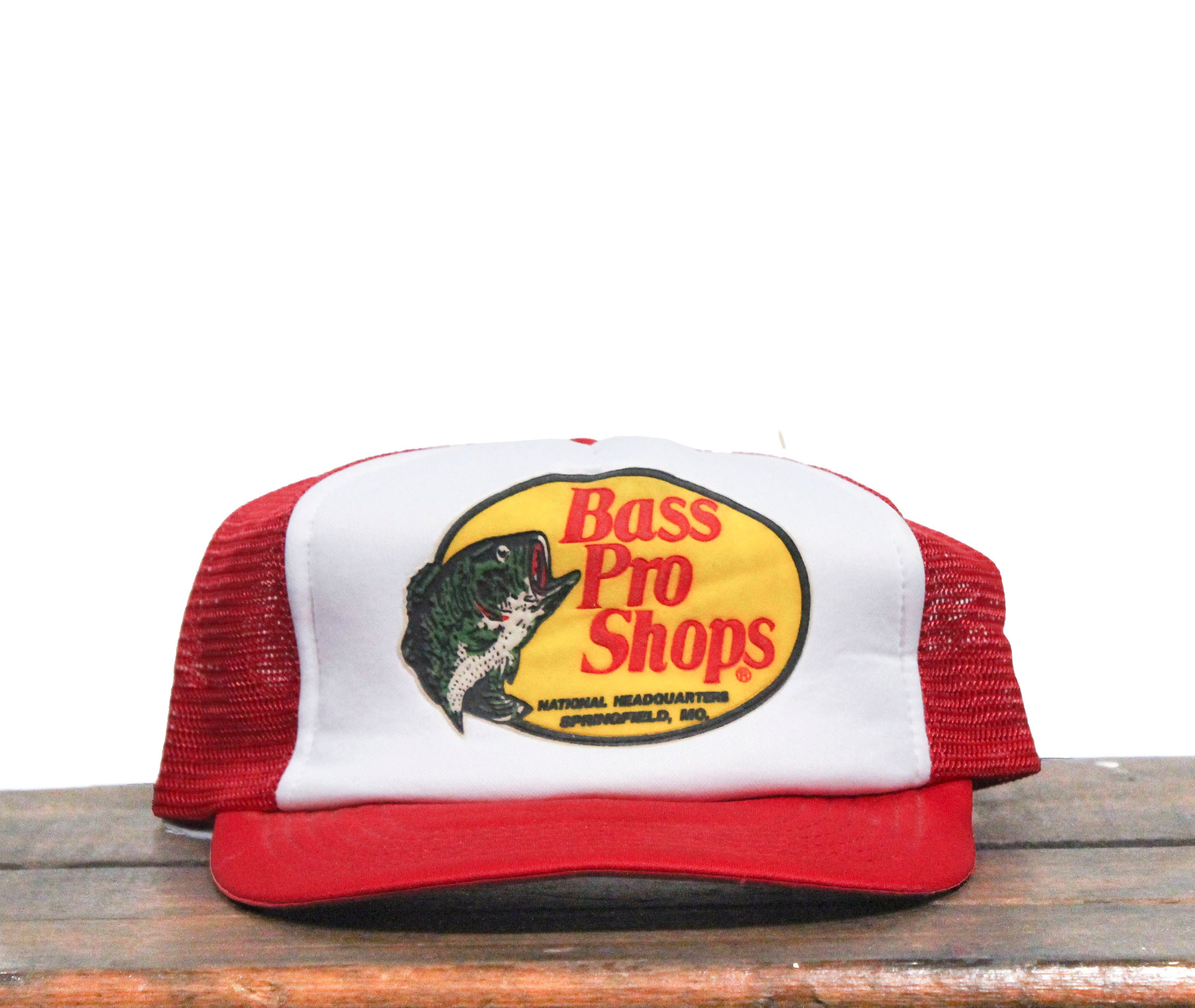 Bass Pro Shops Hat Logo Mesh Fishing Hunting Trucker Cap Snapback BLACK 