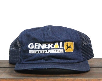 Vintage Denim Jean Trucker Hat Strapback Baseball Cap General