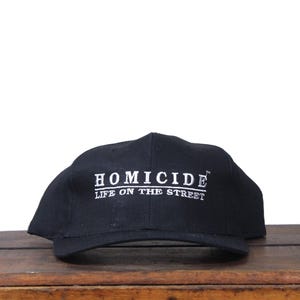 Vintage 90s Snapback Hat Baseball Cap Homicide Life On The Streets Baltimore Crime Murder TV Show Station Network Cable Television Series