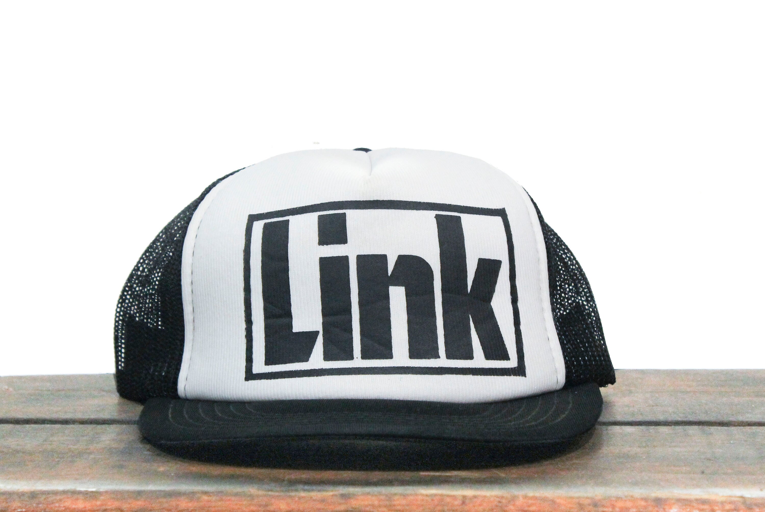 Vintage Link Large Block Letters Logo Trucker Hat Snapback - Etsy