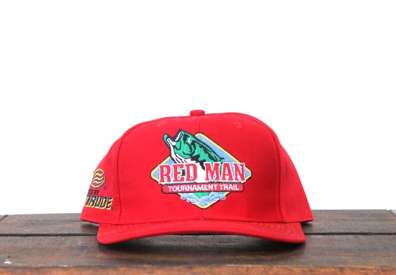 vintage red man hat